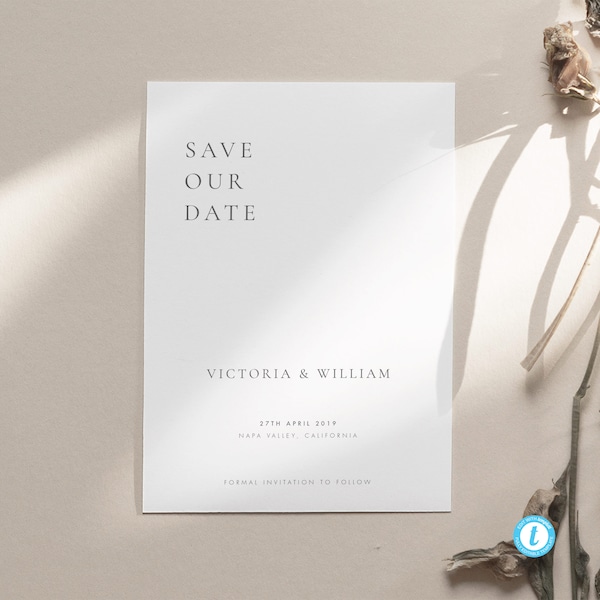 Modern Save the Date Template Download Custom Save the Date Card Templett Printable Save our date invitation 14