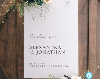 Wedding welcome sign Template Download Editable Wedding Sign Printable welcome poster Modern Welcome Sign Simple Wedding Sign 10