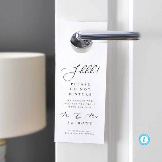 Modern Door Hanger Sign Template Download Printable Door Tag Simple Door Sign Wedding Hotel Door Hanger Sign Templett 10