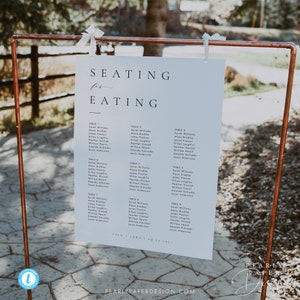 Small Wedding seating chart template Elegant Seating Plan Printable Seating Plan Editable Sign Templett #ISSA