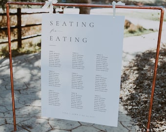 Small Wedding seating chart template Elegant Seating Plan Printable Seating Plan Editable Sign Templett #ISSA