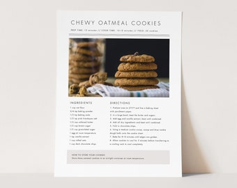 Editable Recipe Template Download Recipe Page Personalized Etsy Ireland