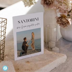 Modelo de números de mesa de fotos, número de mesa de fotos de casamento em destino, cartões de mesa de viagem, número de mesa de fotos para impressão, Templett #059