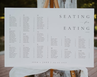 Alphabetical seating chart template Download Minimalist Seating Alphabetized Printable Seating Plan Editable Sign Templett #ISSA