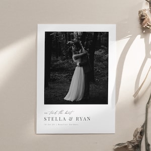 Elopement Karte Vorlage zum ausdrucken, minimalistisch, elegant, elegant, entzückend