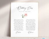 Printable Wedding Vows Template Download Anniversary Gift - Etsy