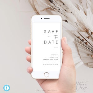 Save the Date Evite Template, Digital Save our Date Templett, E-invite Save our date invitation, Text Message Save the dates #064