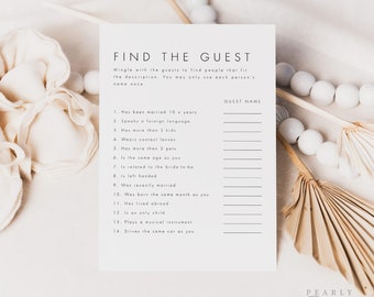 Znajdź szablon gry na baby shower dla gości, szablon gry dla niemowląt, grę do druku, minimalistyczną grę na baby shower, grę na baby shower do druku #M21