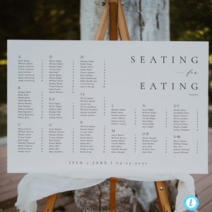 Alphabetical seating chart template Download Minimalist Seating Alphabetized Printable Seating Plan Editable Sign Templett #36