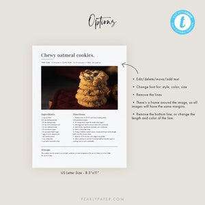 Personalized Recipe Template Download Recipe Bundle Editable Recipe ...