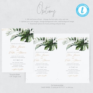 Tropical Wedding Invite Invitation Templett Template download Hawaiian Wedding Tropical Wedding Invite Tropical Invitation 23 bild 5