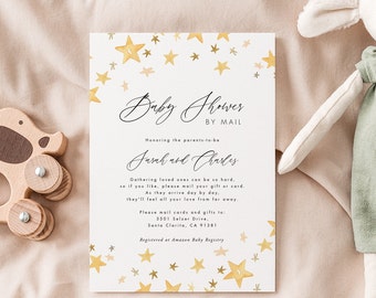 Baby Shower by Mail Template Download Baby Shower from Afar Invitation Printable Baby Boy Girl Baby Shower Templett