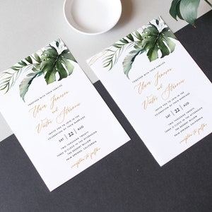 Tropical Wedding Invite Invitation Templett Template download Hawaiian Wedding Tropical Wedding Invite Tropical Invitation 23 bild 3