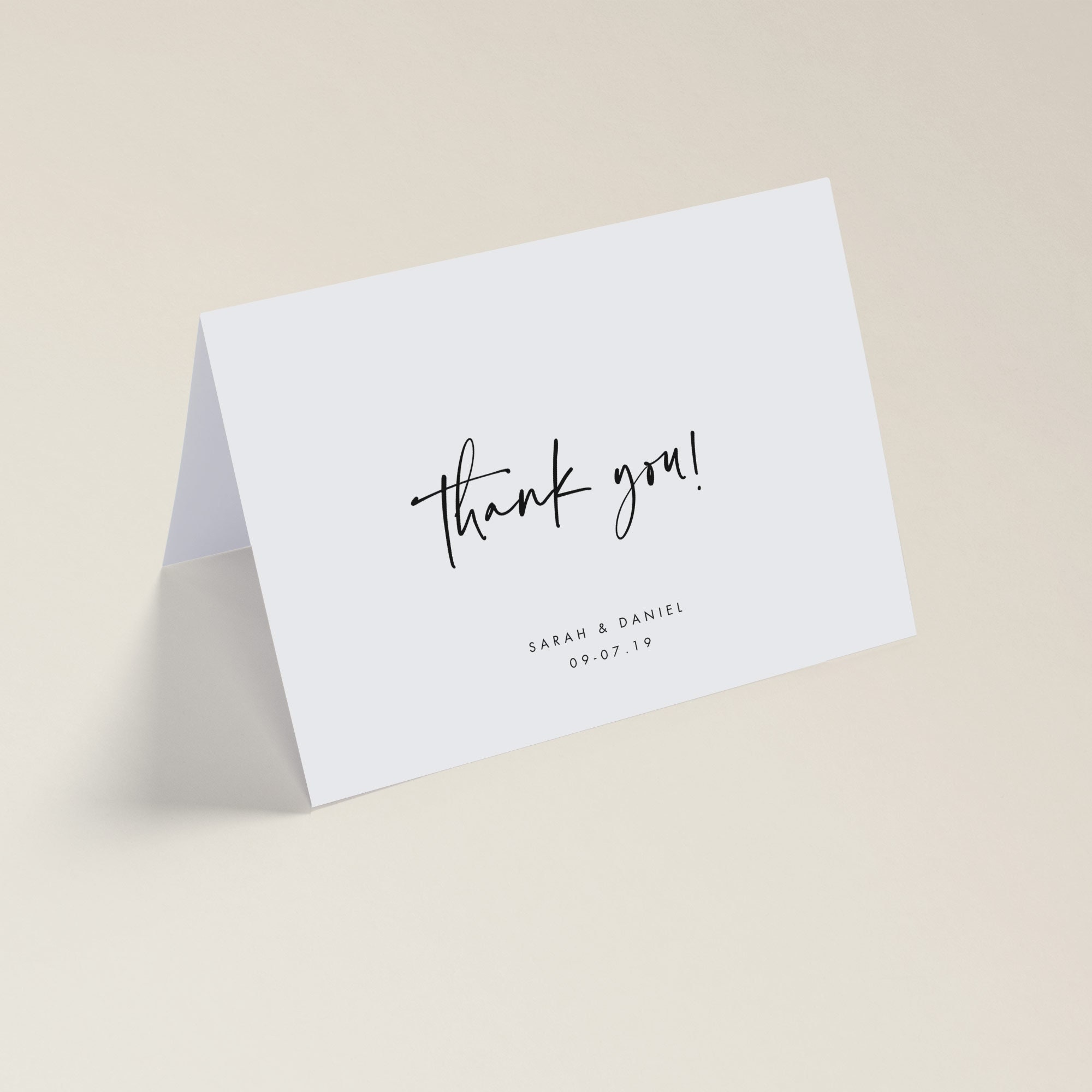 Modern Wedding Thank You Template Download Printable Thank You Card ...