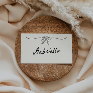 Whimsical Place Cards Template, Wedding Place Cards, Trendy Place Cards, Handwritten Doodle Wedding Table Cards, Templett #074
