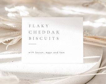 Elegant Buffet card template Wedding Buffet label Modern Minimalist Buffet label Wedding buffet card template buffet card #ISSA