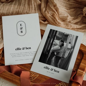 Printable Wedding Invitation Template, Simple Wedding Invite Templett, Modern Elegant Wedding Invitation, Templett #47