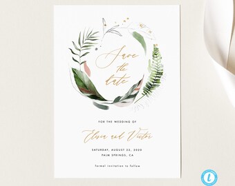 Tropical Save the Date Template Templett Destination Wedding Rustic Save the Date Card Beach Wedding Date Invitation 23