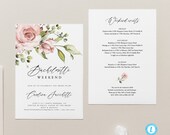 Bachelorette Party Invitation Template Bachelorette Itinerary Template Pink Floral Bachelorette Weekend Hens Party 17