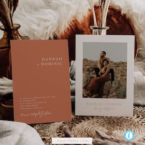 Rust Wedding Invitation Template Digital Download Terracotta Wedding Invite Templett Burnt Orange Desert Wedding #44