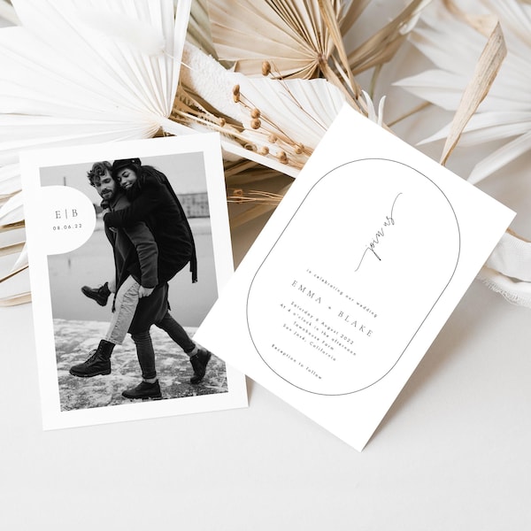 Oval Arched Wedding Invitation Template Download Printable Wedding Invite Modern Arch Wedding Invitation Templett #52