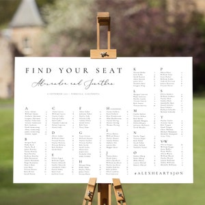 Alphabetical seating chart template Download Minimalist Seating Alphabetized Printable Seating Plan Editable Sign Templett 10 image 4