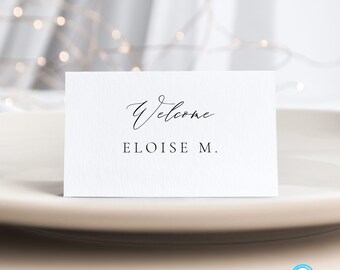 Printable Place card Template Escort cards Elegant Wedding Place Cards Modern Wedding Name Seating card Editable Place cards Templett #31