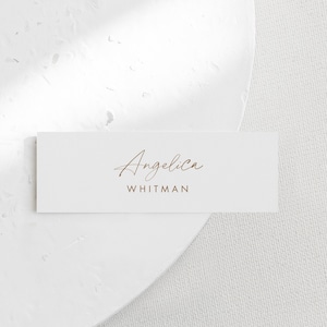 Platzkartenvorlage Download Minimalistischer Namenskarten-Tag-Platzkarten Moderne Hochzeitsname-Sitzplatzkarte Bearbeitbare Platzkarten Templett # 50