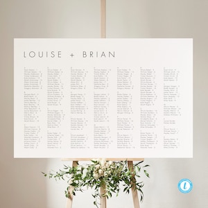 Alphabetical seating chart template Download Minimalist Seating Alphabetized Printable Seating Plan Editable Sign Templett 21
