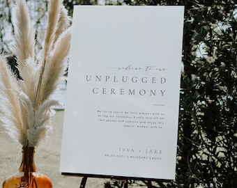 unplugged ceremony sign template