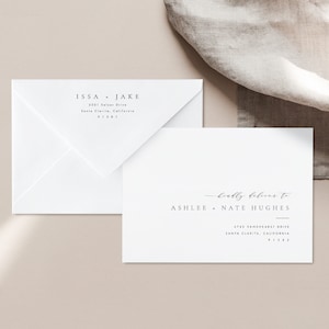 Minimalist Envelope Template Download, Modern address label Printable Wedding Envelope Templett address template #36