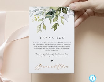 Rustic Wedding Thank you card template download Thank you cards printable Wedding thank you notes Editable thank you card 18