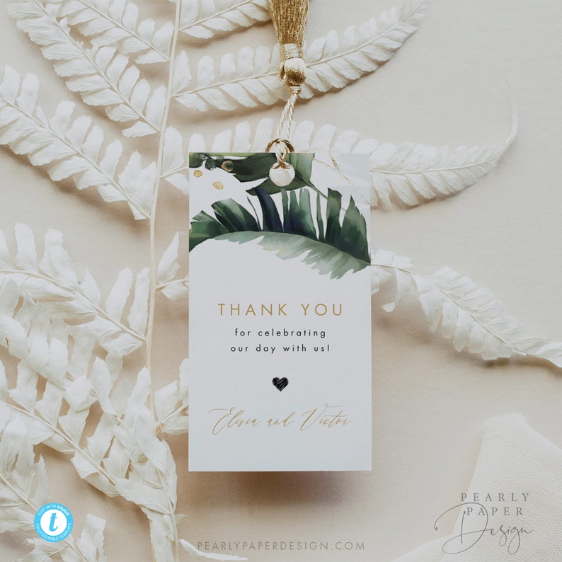 Printable Favor Tag Template Modern Wedding Tag Templett - Etsy