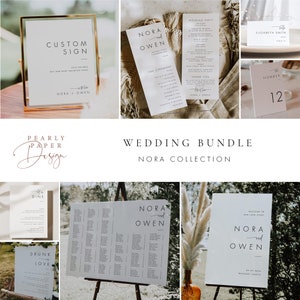 Wedding Reception Bundle Template, Wedding The day of Bundle Templett, Program Place cards Table number Welcome Sign Custom sign #064