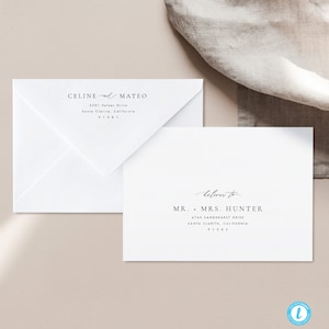 Printable Envelope Template Printable Wedding Envelope address template Instant Download, DIY envelope Editable address label #CELINE
