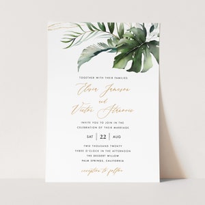 Tropical Wedding Invite Invitation Templett Template download Hawaiian Wedding Tropical Wedding Invite Tropical Invitation 23 bild 2