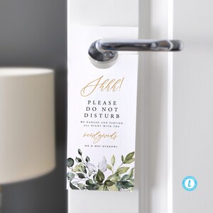 Wedding Door Hanger Template Download Rustic Do not Disturb tag Printable Door Tag Rustic Welcome Bag Templett 18