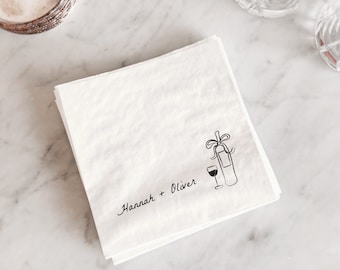 Cocktail Napkin Template, Squiggle Napkin Template, Editable Napkin, Printable Napkin, Doodle Cocktail Napkin, Templett #074