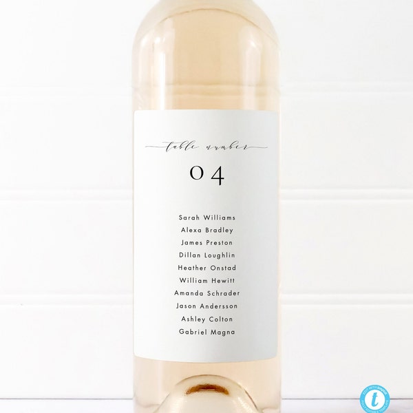 Wine Bottle Seating Chart Etsy