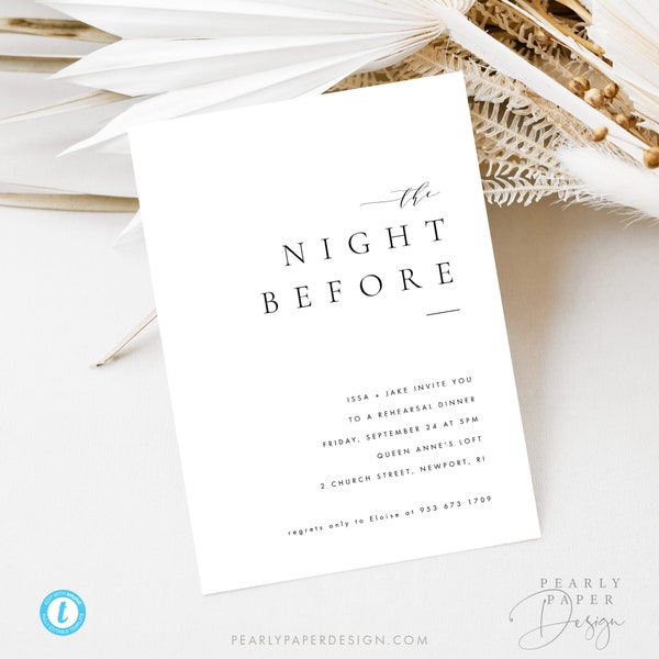 Elegant Wedding Rehearsal Dinner Template Wedding DIY Dinner Rehearsal Invitation Rehearsal Invite #36