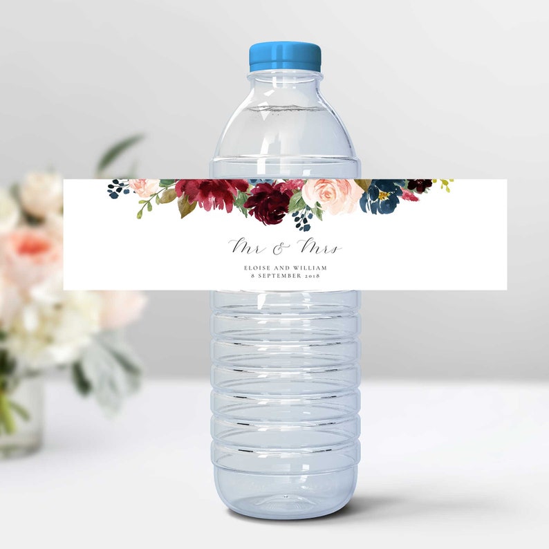 Wedding water bottle labels Printable wedding label