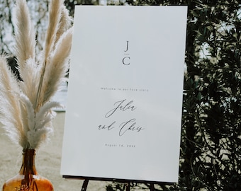 Modern wedding signs Minimalist Wedding welcome sign Template Download Modern Wedding Sign Printable welcome poster Editable Welcome Sign 31