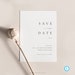 Elegant Save the Date Template Download Custom Modern Simple Save the Date Card Templett Printable Save our date invitation #36