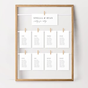 Printable Seating Cards Template for a Small Wedding Modern Table Cards ...