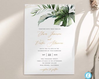 Tropical Wedding Invite Invitation Templett Template download Hawaiian Wedding Tropical Wedding Invite Tropical Invitation 23