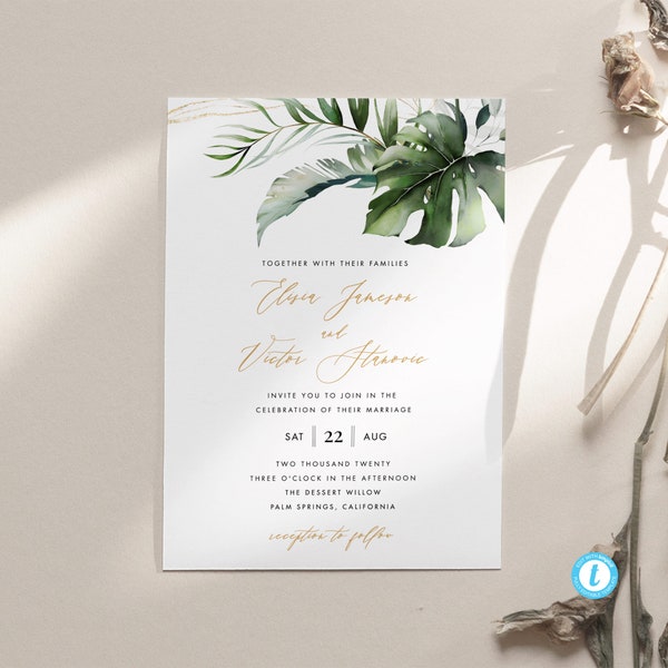 Tropical Wedding Invite Invitation Templett Template download Hawaiian Wedding Tropical Wedding Invite Tropical Invitation 23