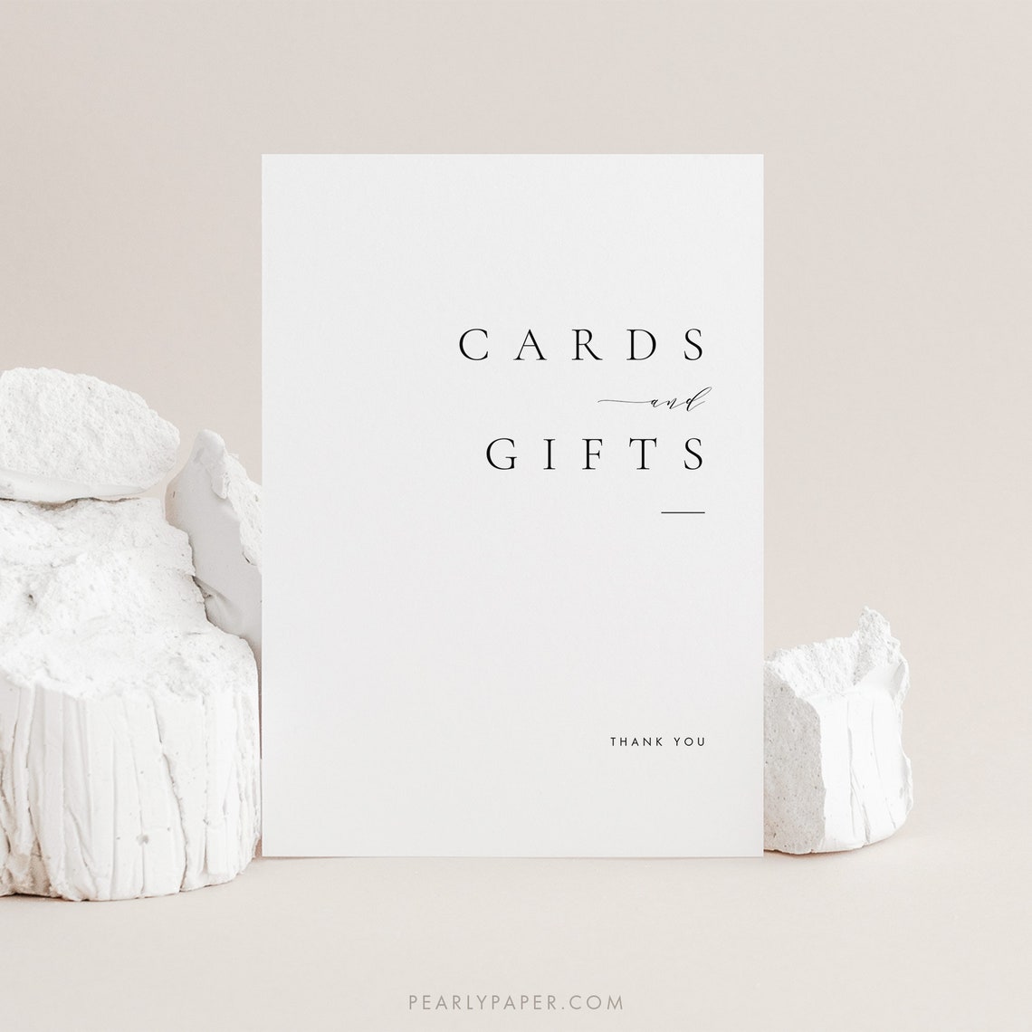 Printable Cards and Gifts Sign Template Download Modern - Etsy