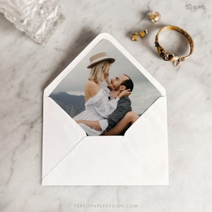 Envelope Liner with Photo Template, Photo Envelope Liner, Printable Liner Photo, Personalized Envelope Liner, Templett