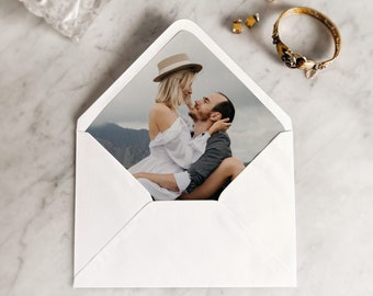 Envelope Liner with Photo Template, Photo Envelope Liner, Printable Liner Photo, Personalized Envelope Liner, Templett
