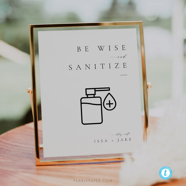 Printable Sanitizing Station Sign Template Sanitizer Station image 1